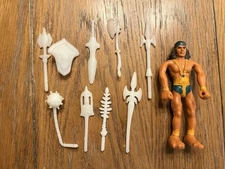 Vintage 1982 Arco The other World Figure & Accessories Lot of Parts Weapons