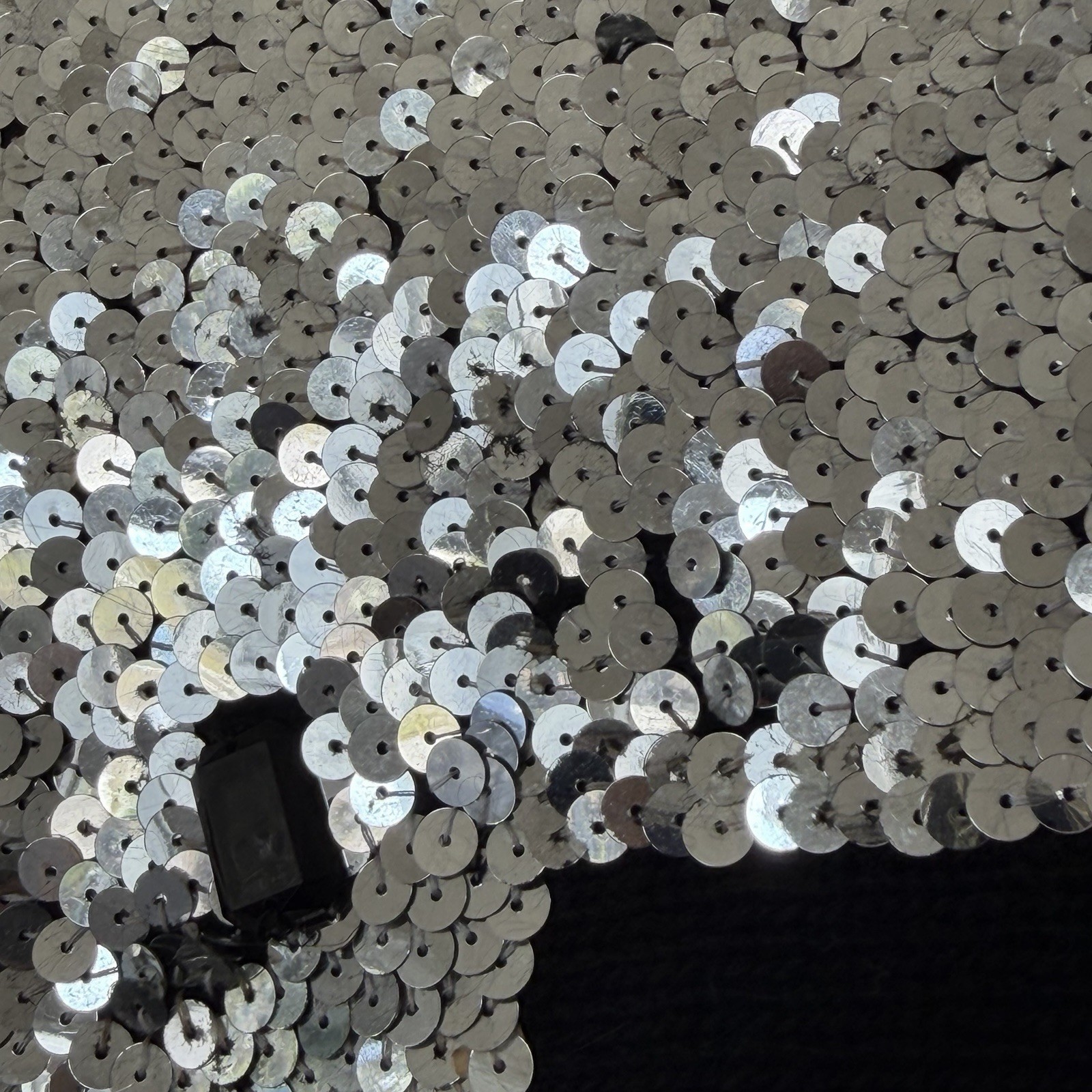 Sequin Leopard Cat Sweater Medium Embellished Nov… - image 10