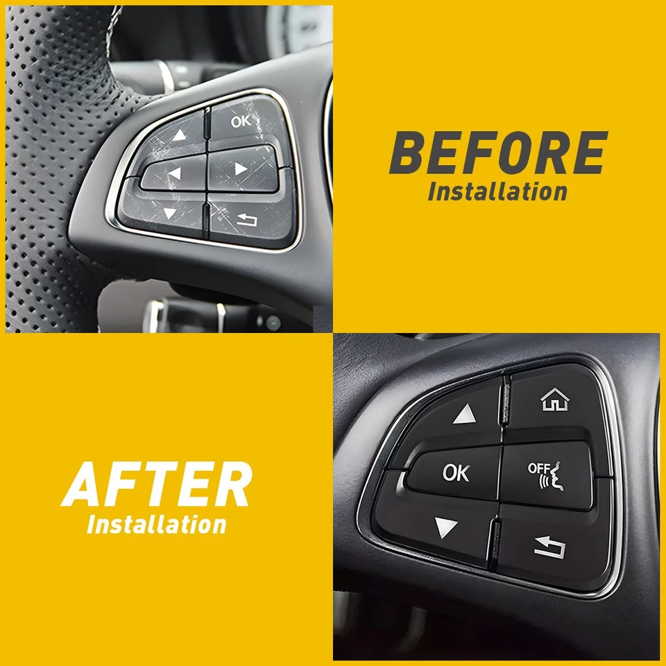 Cubierta de botón multifunción volante para Mercedes-Benz C300 2015-2019 Foto 3 de 4