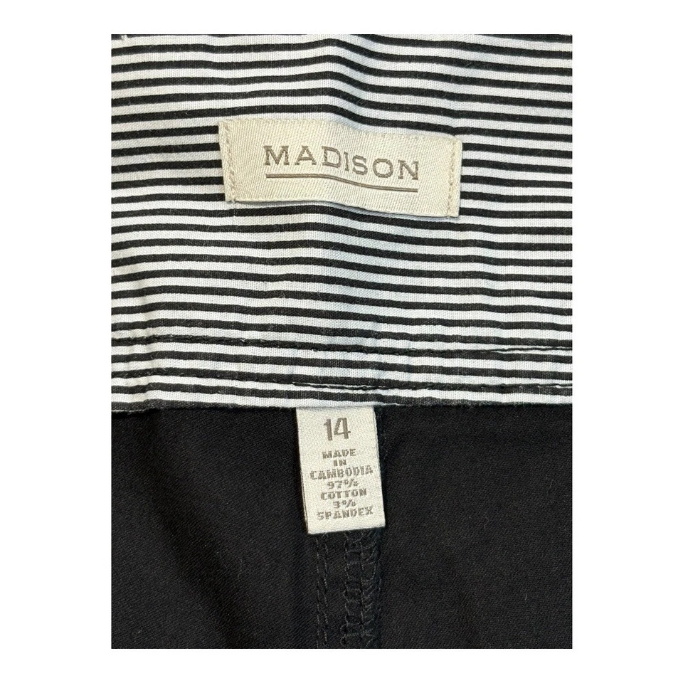 Bermudas Madison Doble Botón Negras Bolsillos Mujer Talla 14 Nuevas con Etiquetas Foto 4 de 4