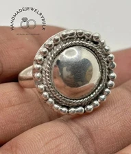 Chunky Domed Ring 925 Sterling Silver Dome Ring Statement Ring Vintage Boho Ring