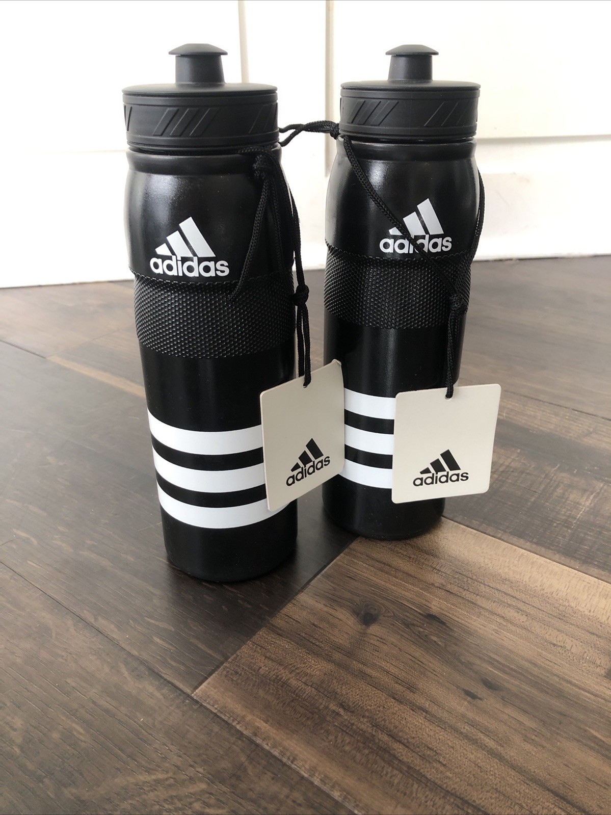 2 Adidas 750 ML Stadium Refillable BPA Free Sport Water Bottle Black/White