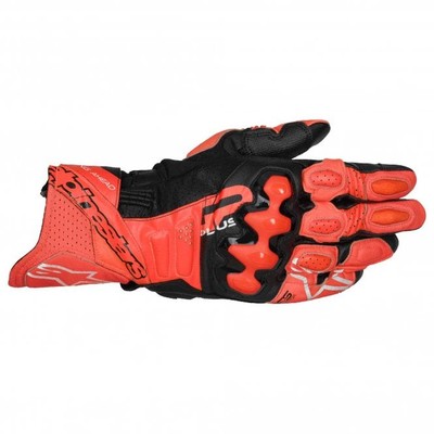 Alpinestars Leder Race Handschuhe - Herren GP Plus R V3 - knallrot/rot fluo/schwarz