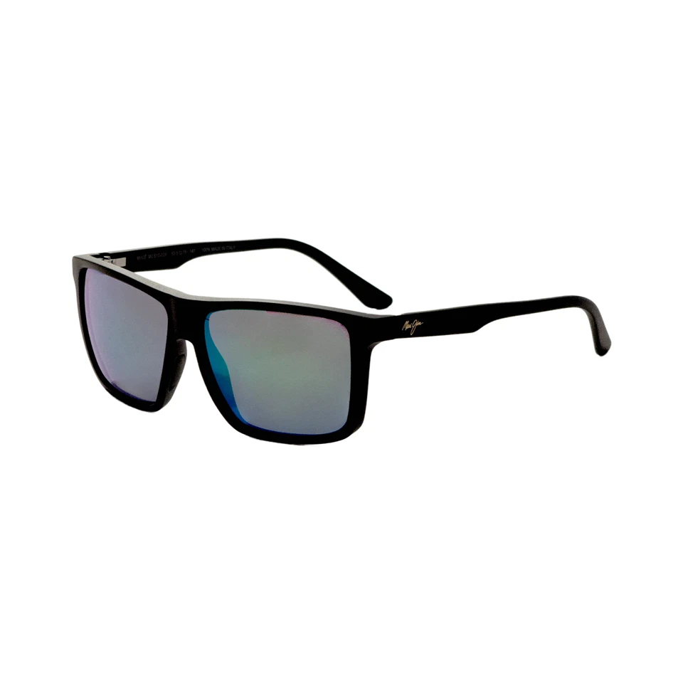 Óculos de sol Maui Jim unissex Mamalu Bay 60mm preto fosco polarizado GM610-02A