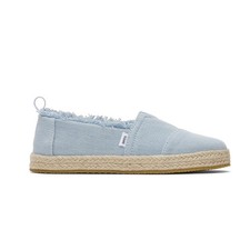 Toms Girl's Alpargata RopeLoafer Flat, Pastel Blue Washed Denim, Size 1