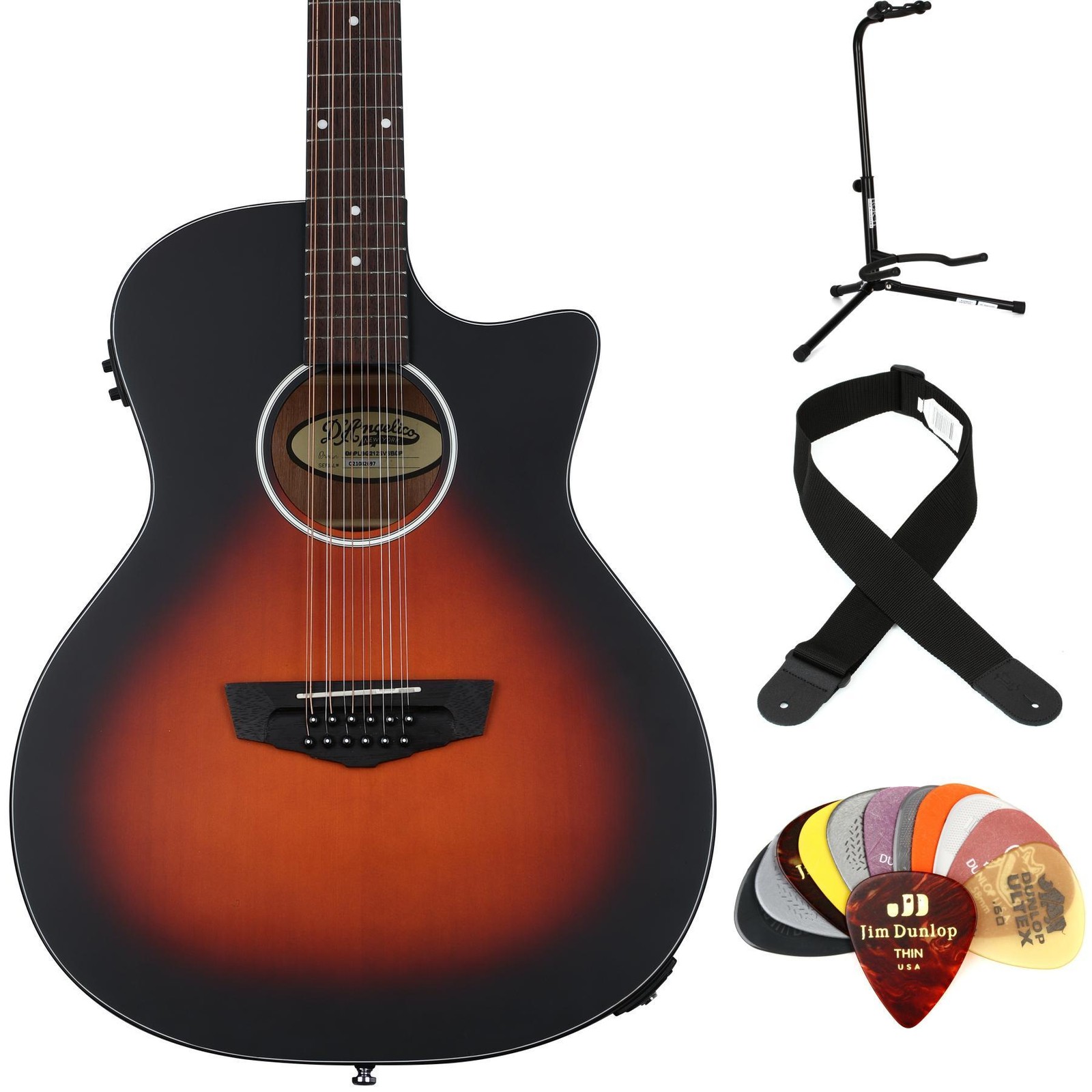 Основы для 12-струнной акустической и электрической гитары DAngelico Premier Fulton LS 42490₽