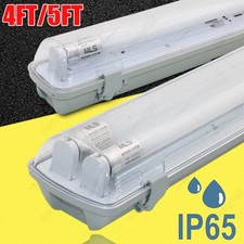4FT 5FT Single Twin CCT LED IP65 Batten Strip Light Office Shop Garage Workshop