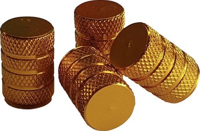 Hermann Schütz Reifen-Ventilkappen gold  Aufkleber