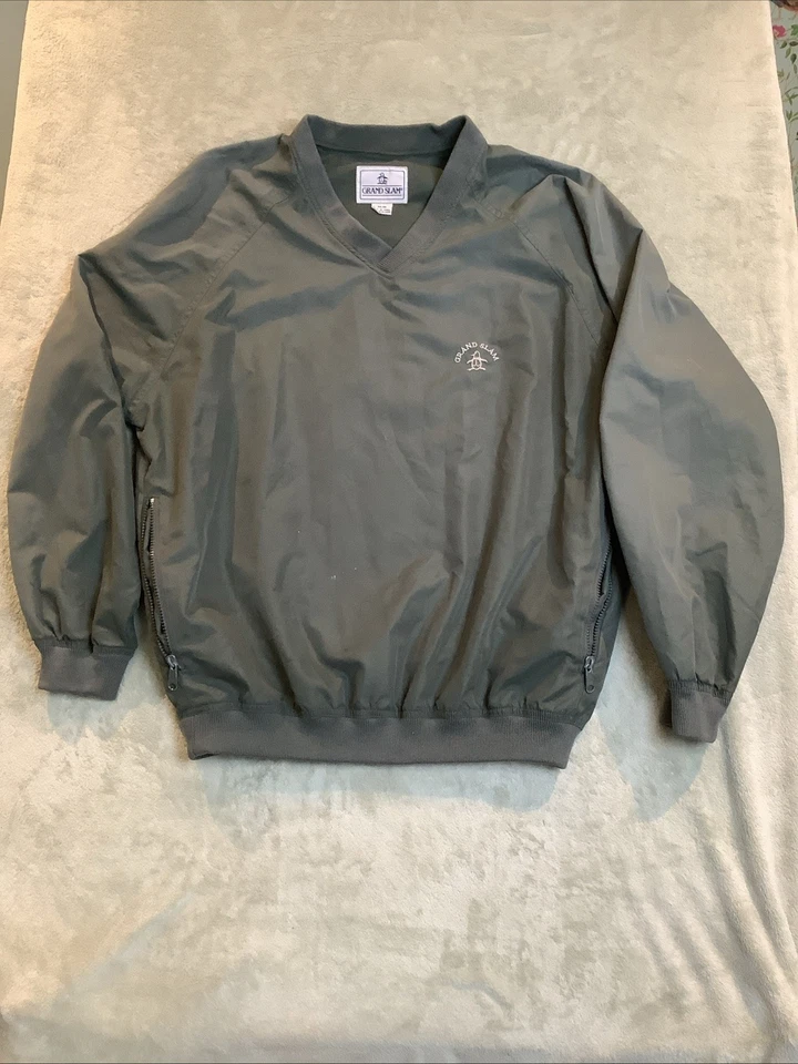 Grand Slam Military Green Men’s Lightweight Pullover Windbreaker Medium - Image 2 of 4