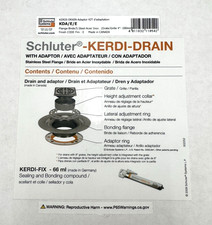 Schluter Kerdi Drain Kit w 4" Stainless Steel KDA/E/E NEW