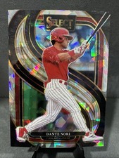 2025 Panini Select Premier Level Dante Nori #139 Cracked Ice Prizm Phillies Card