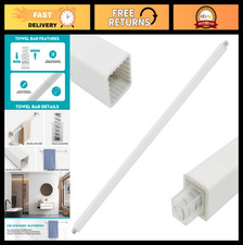 24" Adjustable Towel Bar Replacement Rod - Spring Loaded Plastic for Bathroom 