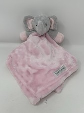Blankets  Beyond 15" x 15" Gray Pink Elephant Baby Lovey Security Blanket