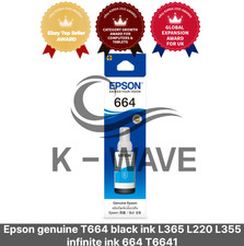 Epson genuine T664 black ink L365 L220 L355 infinite ink 664 T6641