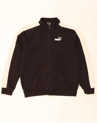 Puma Jungen Trainingsanzug Oberteil Jacke 13-14 Jahre schwarz Colourblock Baumwolle DV45
