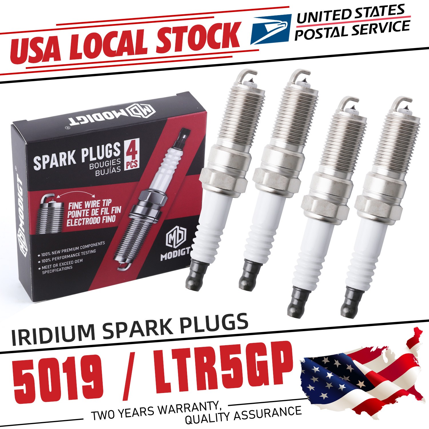 Premium 8 Pcs Replacement For NGK 5019 LTR5GP Iridium Spark Plugs New MGT