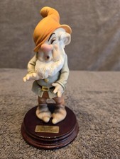 Hand Signed by Artist Giuseppe Armani from Disney's Snow White Sneezy Figurine
