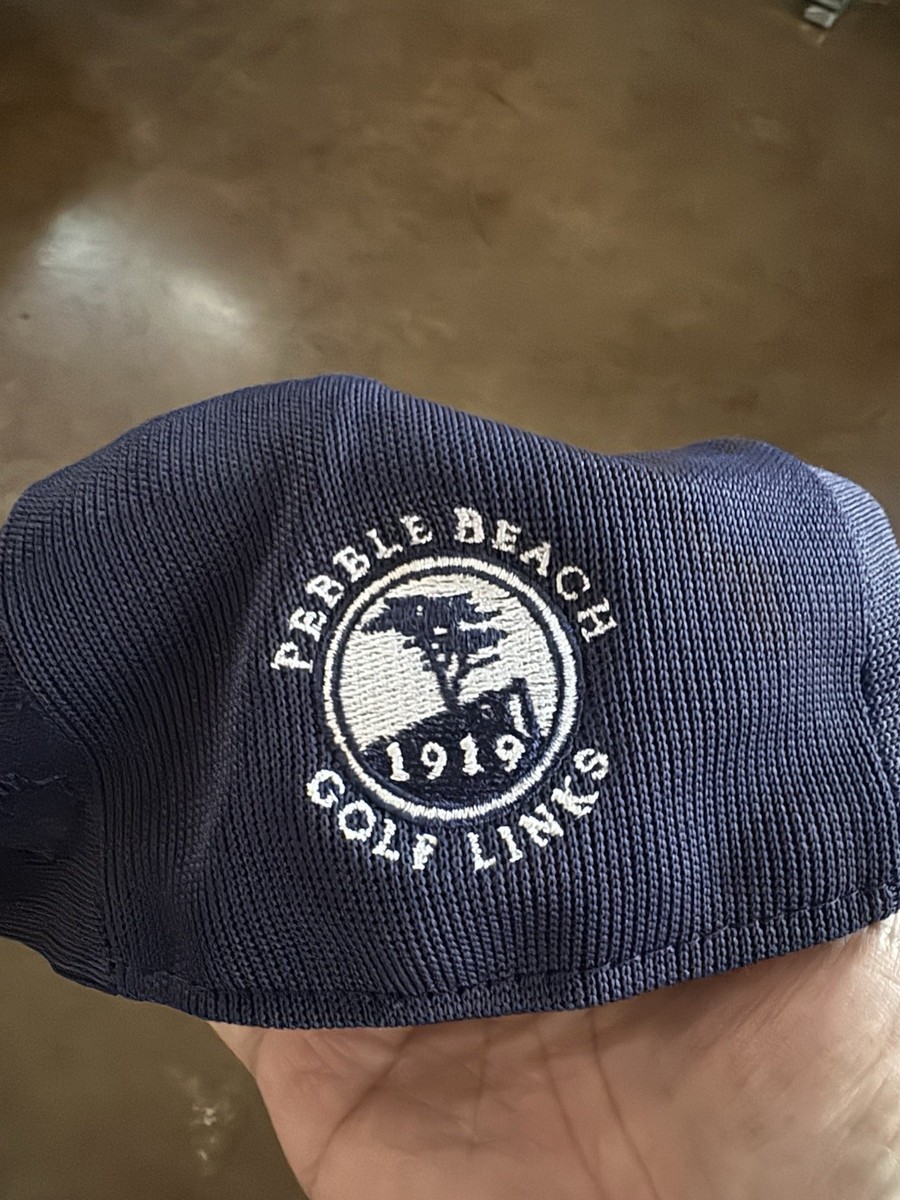 Pebble Beach Golf Hat Legendary Headwear Blue Stretchable Cap