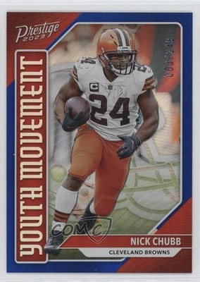 2023 Panini Prestige Youth Movement Xtra Points Blue /249 Nick Chubb #YM-18 1ek2