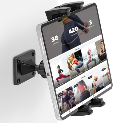 Tablet Wall Mount, 360° Rotation Tablet Holder Stand, Sturdy Metal Base, Kitchen