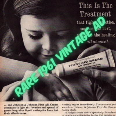 1961 JOHNSON & JOHNSON Vintage Print Ad J&J Original No