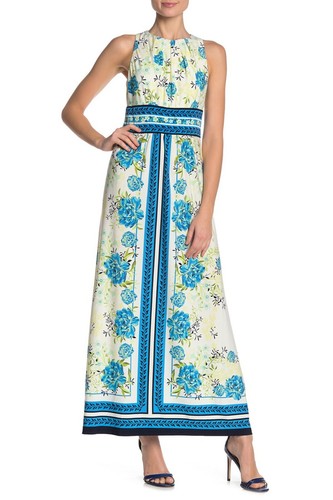Robe Alice + Olivia Neuve Avec étiquette - Col Floral Plissé, Dentelle - Taille 10 - Multicolore
