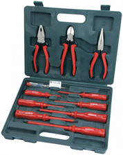 11PC Electricians Screwdriver Set Tool Electrical Fully Insulated + Case NEW