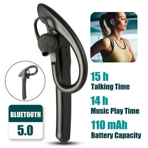 Wireless Noise Cancelling Headset Earpiece Trucker Mic Ear Hook for Bluetooth