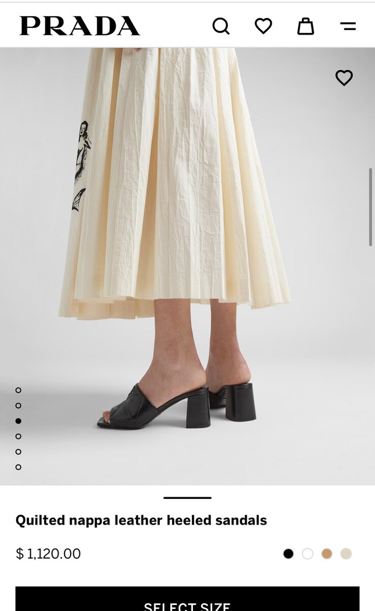 Leather sandal Prada Black size 38.5 EU in Leather - 45779477