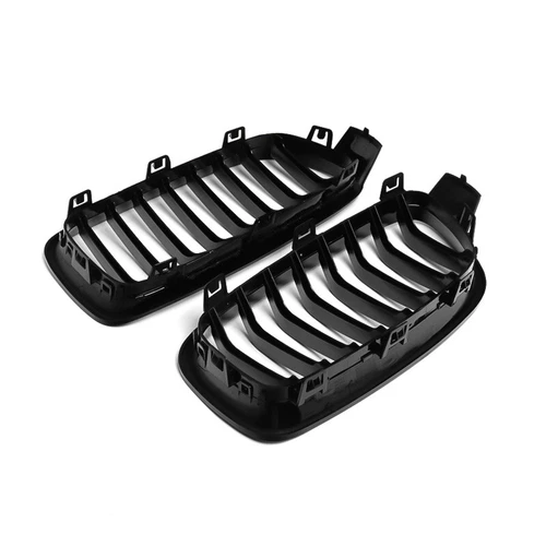 For BMW 3 Series F30 F31 F35 2012-18 ABS Gloss Black Front Bumper Kidney Grilles - Picture 13 of 16
