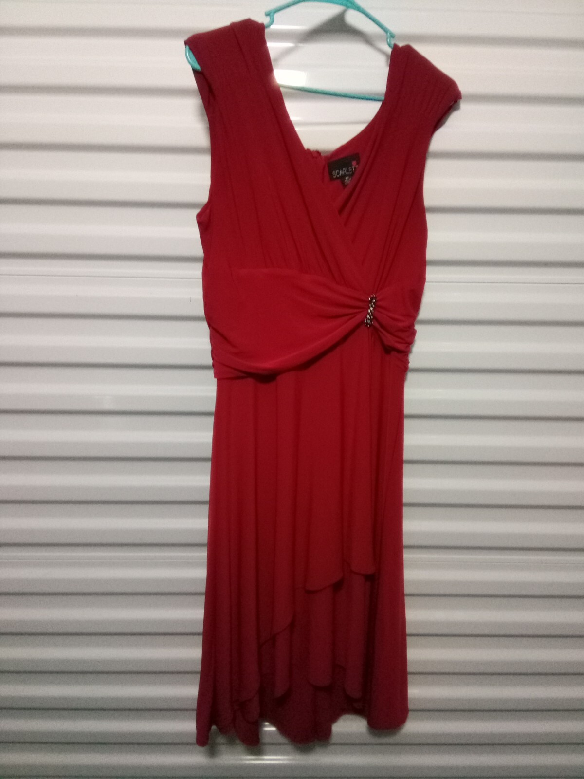 red cocktail dress size 14