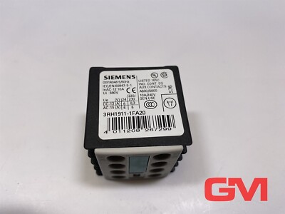Contact Auxiliaire Siemens 3RH1911-1FA20 - 2 Contacts NO (2NO) - 10A 240V AC/DC - Neuf Sous Emballage