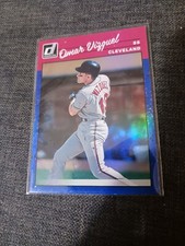 2023 Donruss Baseball Retro Base Holo Blue #269 Omar Vizquel - Cleveland Indians