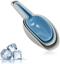 Set of 3 Ice Scoop Plastic Kitchen Ice Scoop for Canisters or Ice Maker Food ...