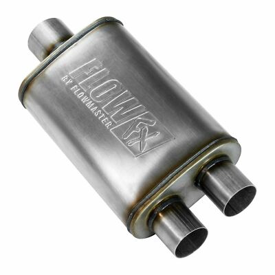 Flowmaster 72198 Flow FX Moderate Sound Muffler with 3'' Center In/2.5'' Dual Out