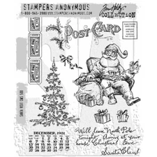 Tim Holtz Stampers Anonymous "SANTA VISIT" Stamp Set CMS500- Christmas 2024