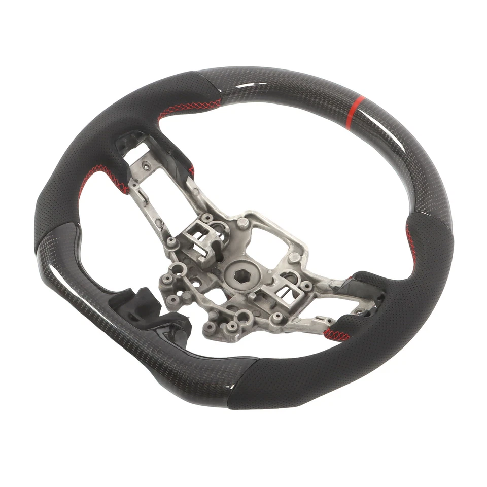Real Carbon Fiber Steering Wheel For Ford Mustang EcoBoost GT 2018 2019-2023 - Image 4 of 4