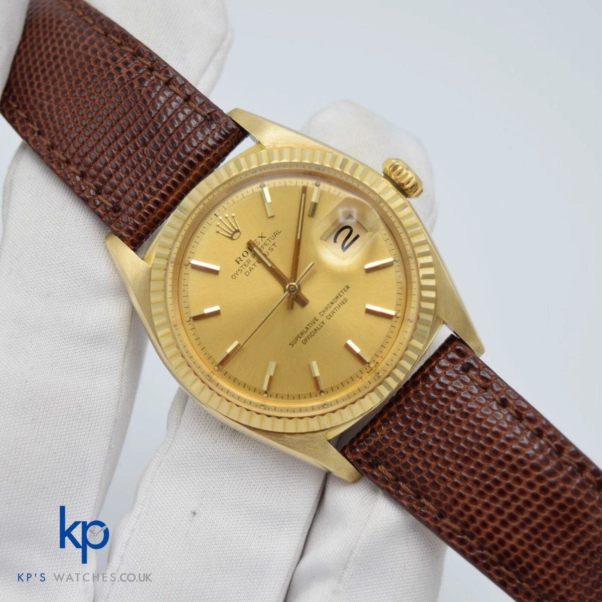 Mint Rolex Datejust 36 mm 14k Solid Gold Champagne Dial eBay