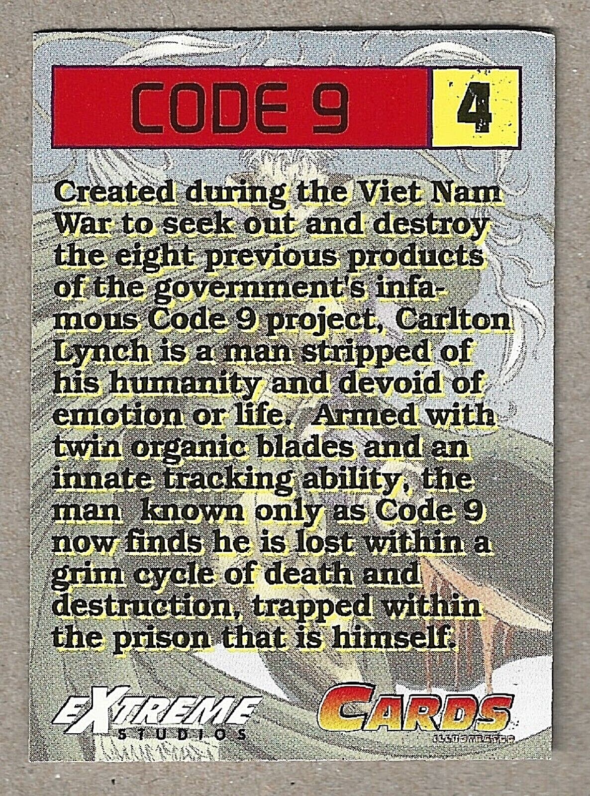 1994 Promo Cards Illustrated Extreme Studios #4 CODE 9 | eBay