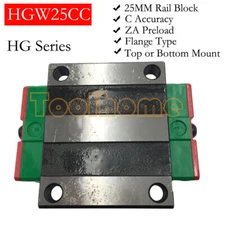 HGW25CC HIWIN 25mm Linear Rail Sider Block Carriage  for HGR25 Guideway