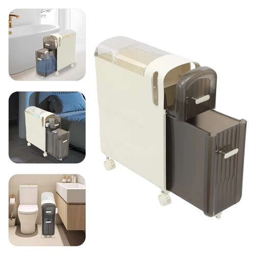 Bathroom Organizer Storage Cabinet Floor Cabinet Narrow Slim Storage Drawers NEW - Picture 2 of 6