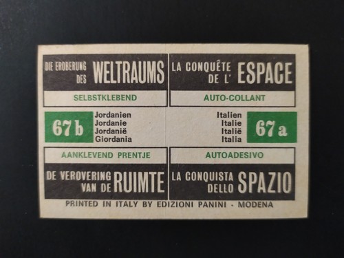 FIGURINA LA CONQUISTA DELLO SPAZIO PANINI 1973 n. 67a/67b NUOVA MAI ATTACCATA - Imagen 2 de 2