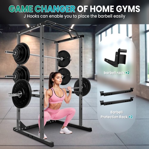 1200Lbs Power Rack Frame, Rack Cage for Training, Adjustable Squat Rack ...