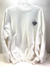 STEAK N SHAKE Restaurant White Crewneck Sweatshirt XL Gildan Heavyweight