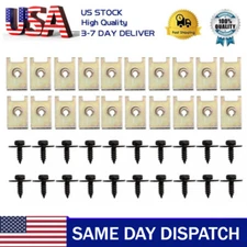 For BMW Metal Car Screw Body Fender Bumper Retainer U Nut Clips Gasket Fastener