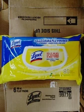 New!!! Lysol Disinfecting Wipes 80ct Lemon & Lime Blossom Scent
