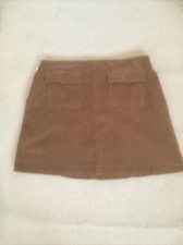Superdry Skirt Size L New Mini Billie Cord Skirt £39.99 Dark Tan Corduroy Short