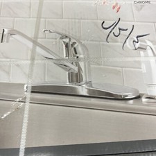 Glacier Bay Single-Handle Standard Kitchen Faucet in Chrome with White Sprayer