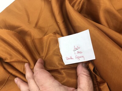 Coupon De Tissu Doublure Italienne Ocre - 1m30 Au Mètre, Neuf