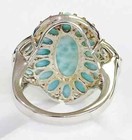 HSN Colleen Lopez Sterling Silver Larimar, Swiss Topaz & White Topaz Ring Size 8 — photo 7